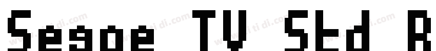 Segoe TV Std Regular字体转换